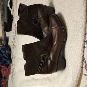 Clarks Women's Dark Brown Heeled Boots